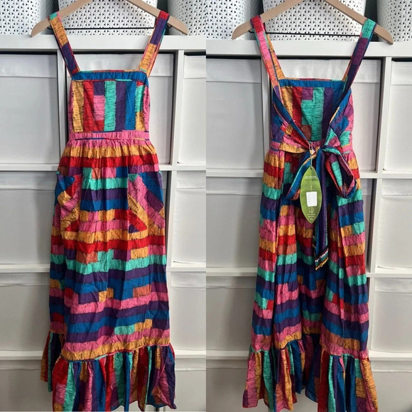 Farm Rio Colorful Soleil Embroidered Maxi Dress - Picture 5 of 5